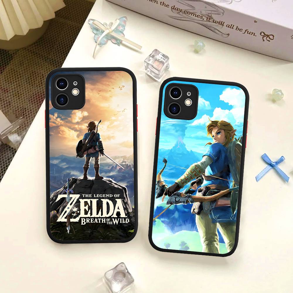 Hot Game The Legend Of Zeldas Silicone Matte Phone Case For Iphone 13 14 15 16 Pro Max 11 12 X Xs Max Soft Cover