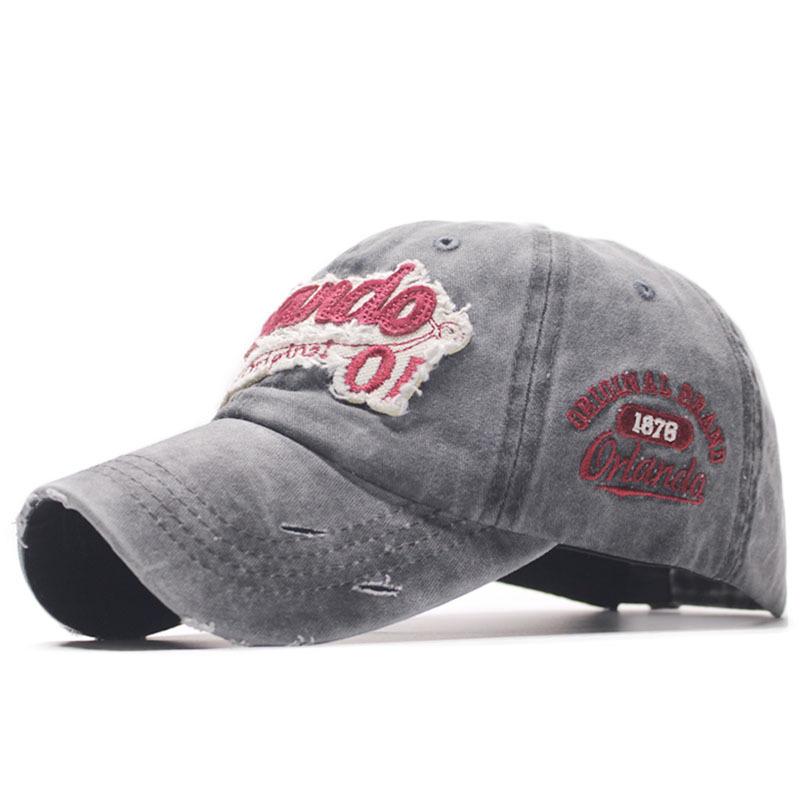 New Soft Top Couple Curved Brim Cap Men's and Women's Old Washed Alphabet Baseball Cap
