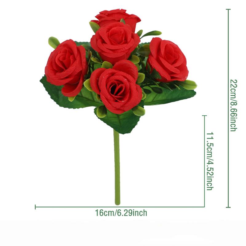 Silk Cloth Artificial Pansy Flowers DIY Phalaenopsis Simulated Rose Bouquet Soft Dyed Edged Flower Bouquet Photography Props