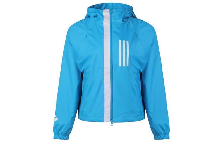 Adidas Jackets Women s Blue Hooded Moderate Other DZ0035 M