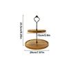 Premium Wooden Cupcake Stand with 2 Tier Serving Tray, Perfect Rustic Dessert Display Stands for Wedding, Birthday, Tea Party