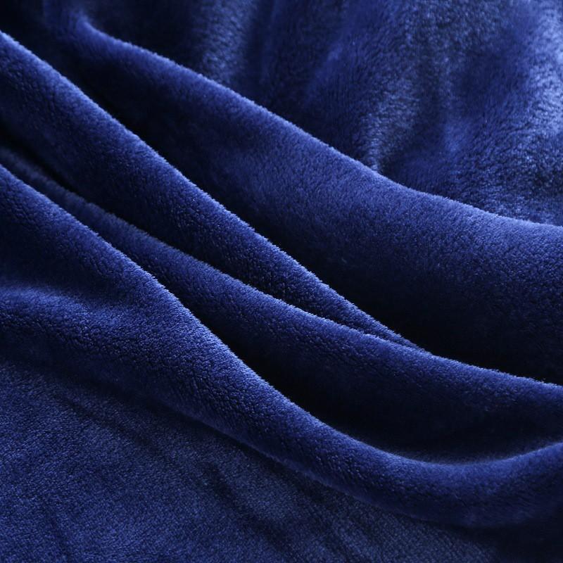 Solid Color Flannel Blanket Soft Warm Throw Nap Pet Gift