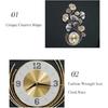 Metall Analoge Wanduhr Groß Antik Dekorativ Heim Interieur Stilvolle Uhr & Leises Uhrwerk Gold für Schlafzimmer/Wohnzimmer/