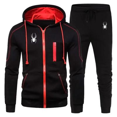 Men's Tracksuit Casual Jogging Suit Outdoor Set Zipper Hoodies + Black Sweatpant 2pcs  Spring Fashion New Streetwear S-3XL