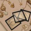 6set Crystal-Clear Jewelry Display Cases Black Frame Resistant To Dust Oxidation Storing Necklace Ring Lipstick Magnetic Closure