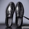 Leather Shoes Men's Business Leather Casual Leather Shoes Spring New One-pedal Black Leather Shoes Commuter Men Loafers Men