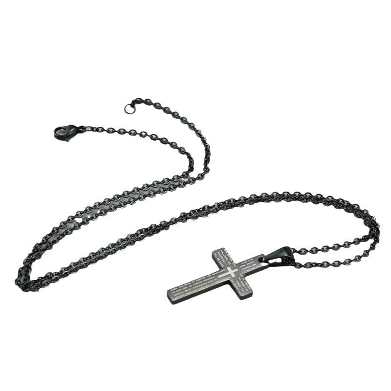 Stainless Steel Cross Pendant Necklace Men'S Foreign Trade Jewelry Accessories Pn-570