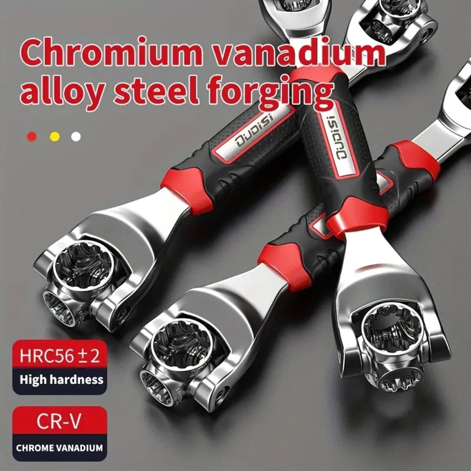 

Універсальний багатофункціональний набір торцевих гайкових ключів 52 в 1, антиковзаюча головка, що обертається на 360 градусів, сильна магнітна адсорбція, регульована 52 in 1