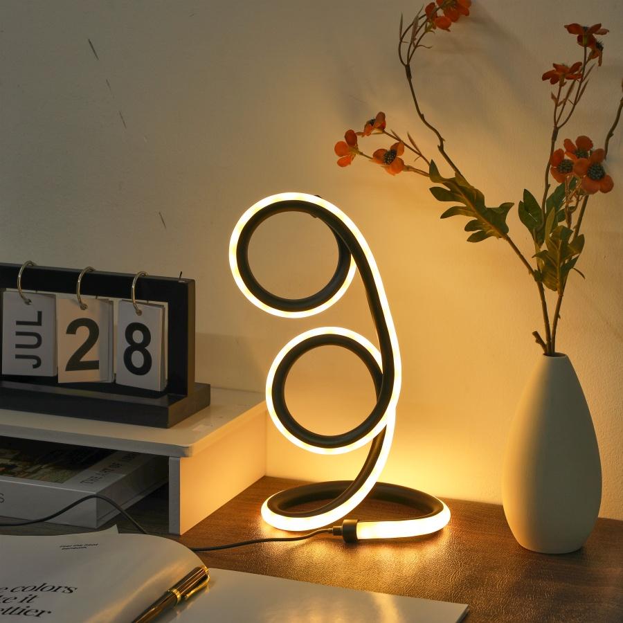 

1PC unique design desktop desk lamp, powered by USB - three color settings, suitable for various occasions