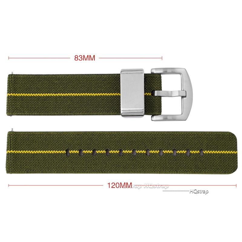 Modny Pasek do Zegarka Paski Zastępcze Nylonowe Paski do Zegarków Męskie Damskie Srebrna Czarna Klamra z Bolcem 18mm 20mm 22mm 24mm Pasek z Szybkim Mocowaniem