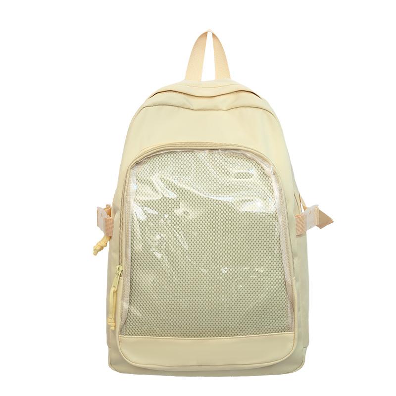 

Lightiweight Casual Nylon Student Girls DIY Pin Display Ita Backpack Large Capacity Cute Daily Bookbag School Bags