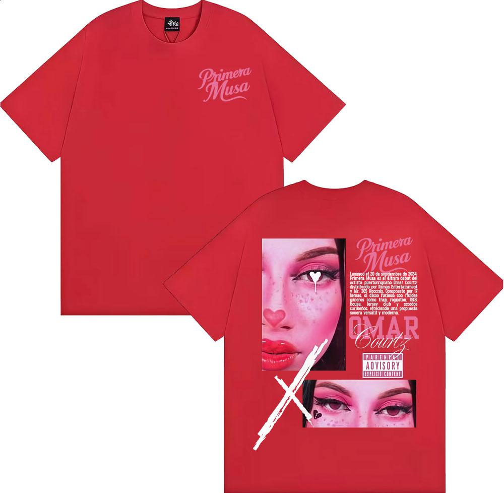 Omar Courtz Primera Album 2025 Merch T Shirt Fashion Hip Hop Punk Streetwear T Shirts Unisex Women Casual Loose 100 Cotton Tshirt