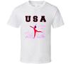 Usa Winter Games Figure Skater Gold Medal T Shirt