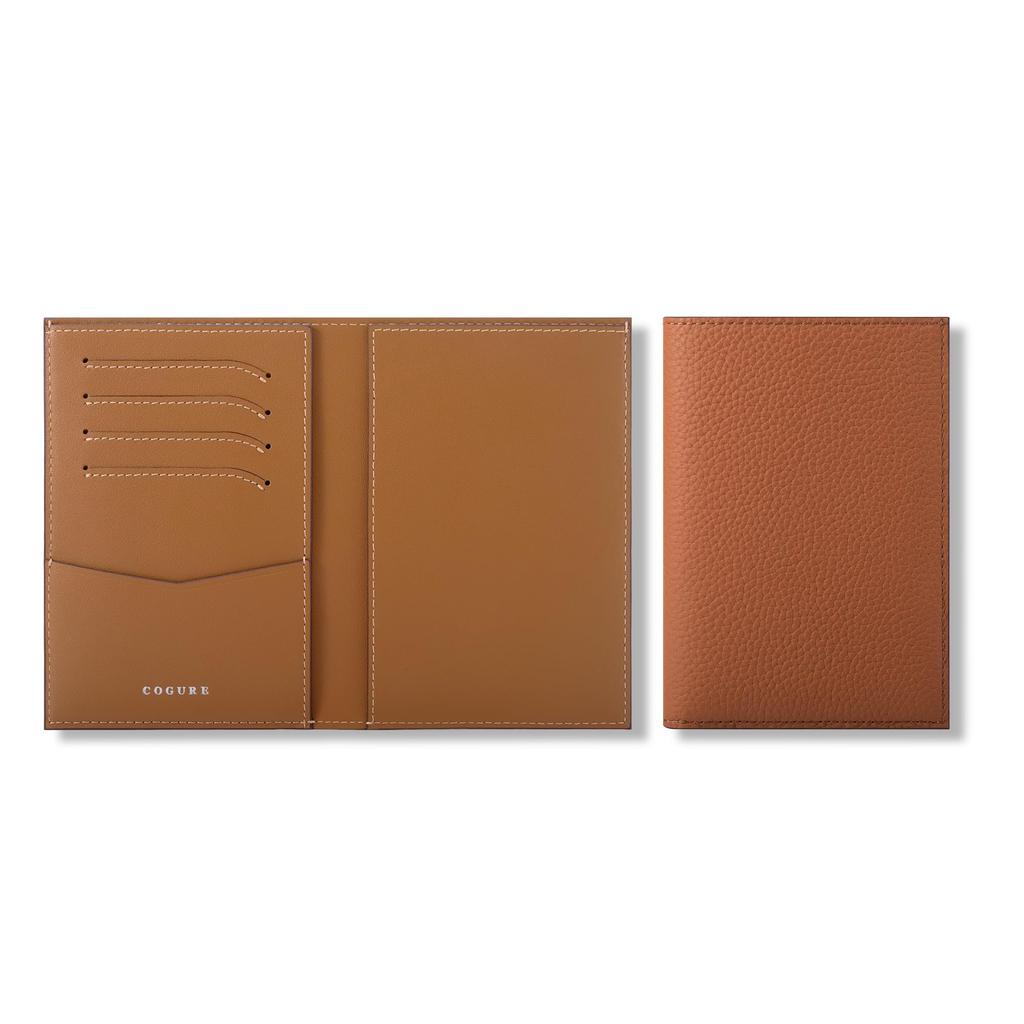 COGURE Genuine Leather Passport Case Cover with Card Pockets and Free Pockets for International Travel and Business Luxury Includes Exclusive COPPAT02