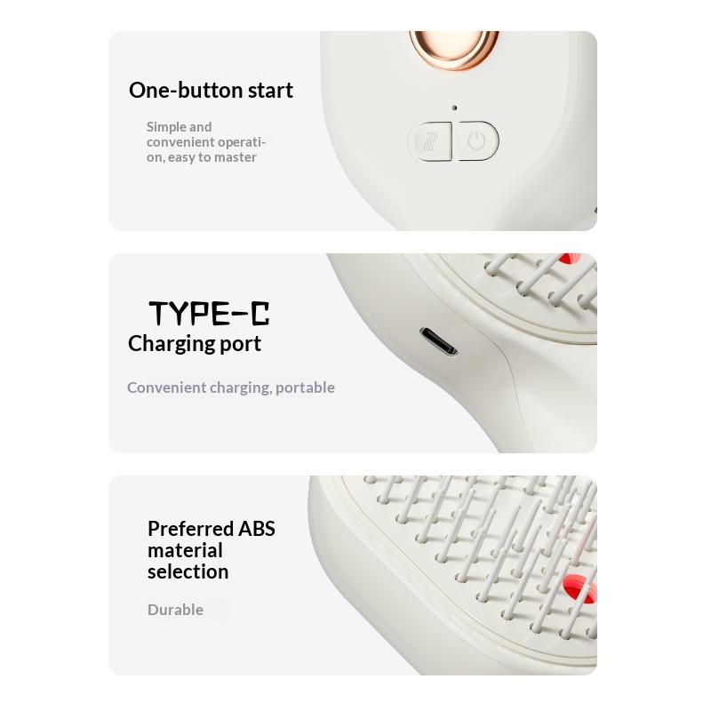 Electric Steam Brush With Water Spray Wet Electrics Hairbrush Usb-C Charging For Detangling Smoothing Styling & Frizz Control