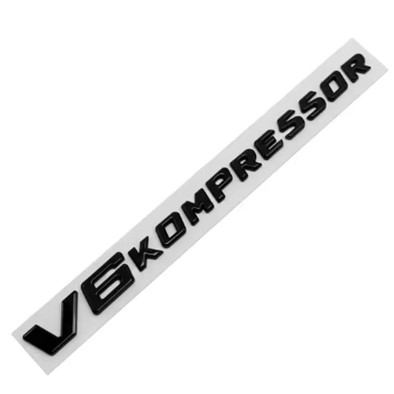 

3D ABS V6 V8 V12 COMPRESSOR Car Side Emblem Trunk Badge Sticker For Mercedes Benz W212 W213 W204 W205 W168 W176 CLK GLA G63 G500