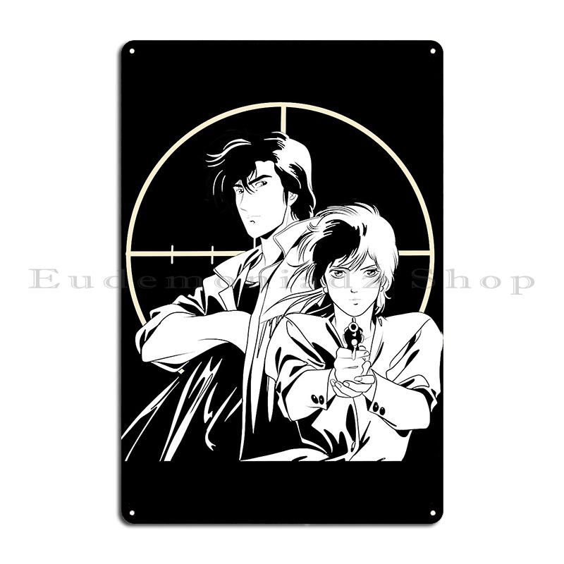 City Hunter Nicky Larson In Tokyo Metal Plaque Poster Home Designer Cinema Create Mural City Hunter Tin Sign Poster
