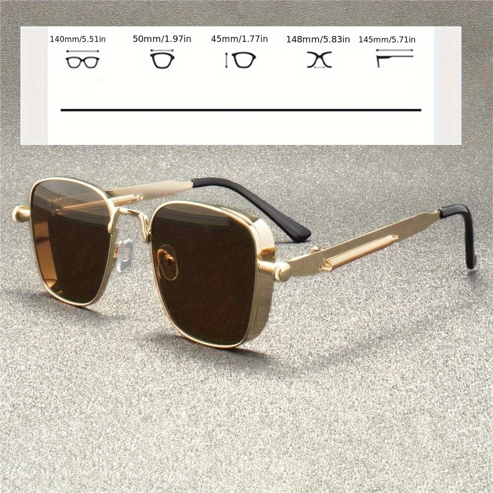 2 STÜCK ZXWLYXGX Metall Steampunk Sonnenbrille Herren Damen Modebrille Markendesigner Retro Vintage Sonnenbrille