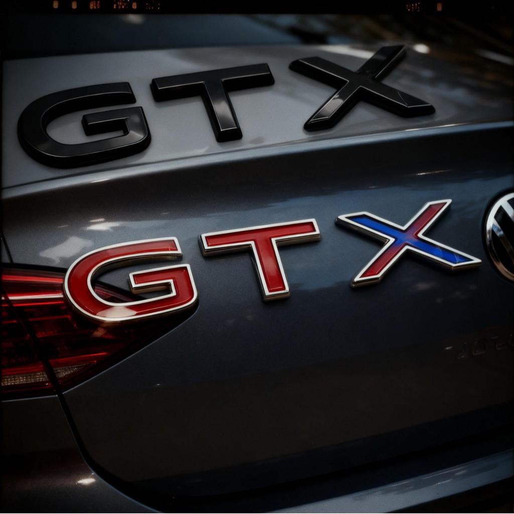 Volkswagen GTX Logo Auto Carrosserie Sticker voor Kofferbak & Zijkanten