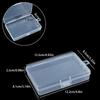 10Pcs Rectangular Transparent Plastic Box Jewelry Card Stationery Storage Box Small Item Storage Box