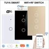 Alexa Google Tuya Wall Button No Neutral Interruptor Tactil Smart Touch Switch for American Market