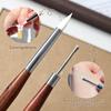 Natural Wood Handle Double Head Nail Art Pen Carving Tool for Comfortable Grip During Nail Design and Decoration