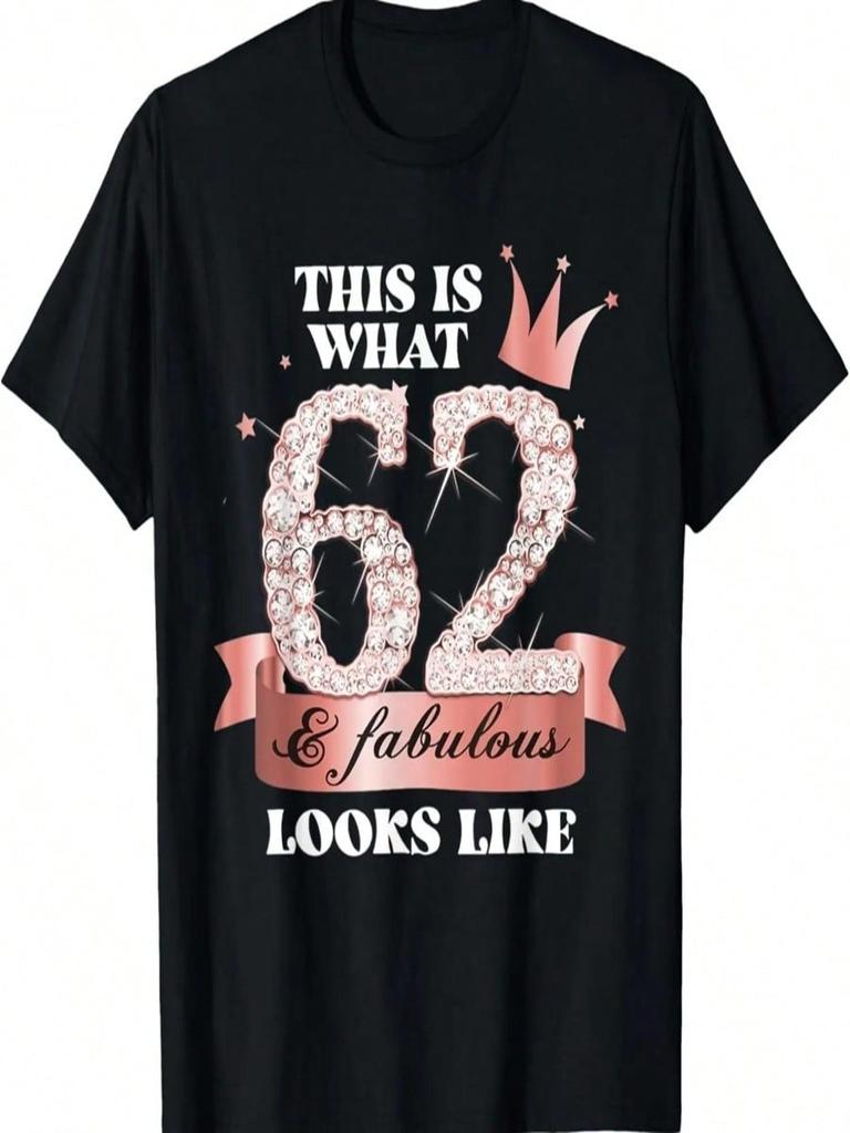 62 & Fabulous I Rose And Black Party Group Candid Photo Item T-Shirt