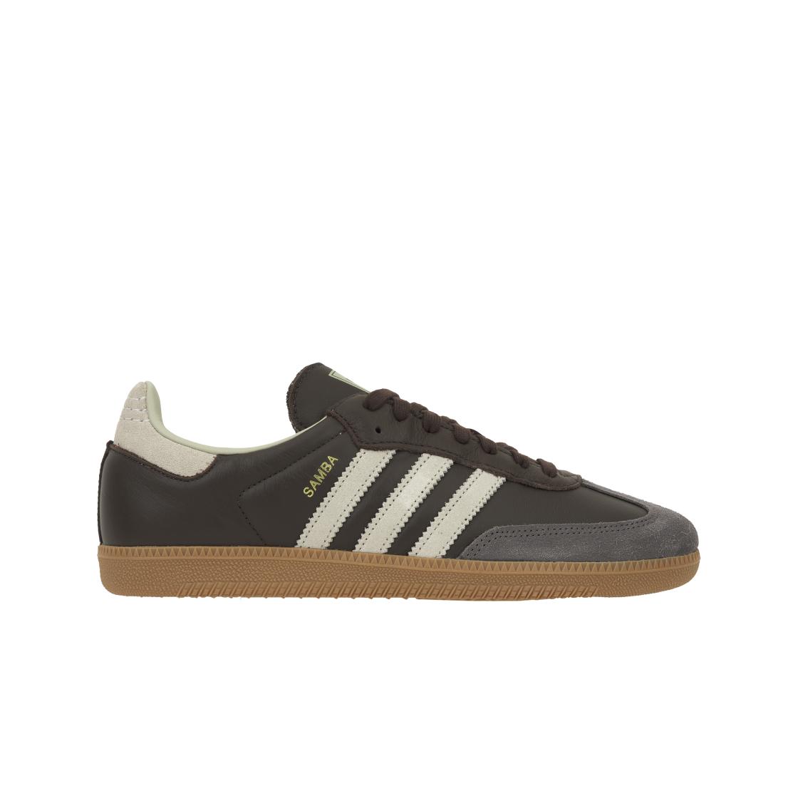 Кроссовки унисекс adidas Samba OG Brown Putty Grey золотисто-металлические ID1481 36