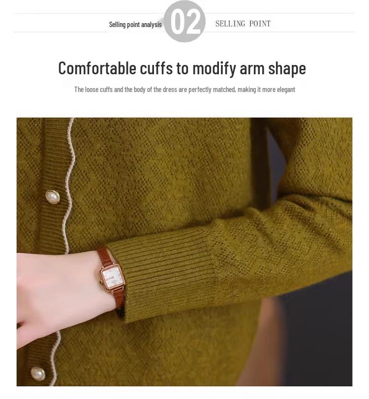 Women's High Neck Layered Knit Sweater – 2025 Autumn/Winter Fashion