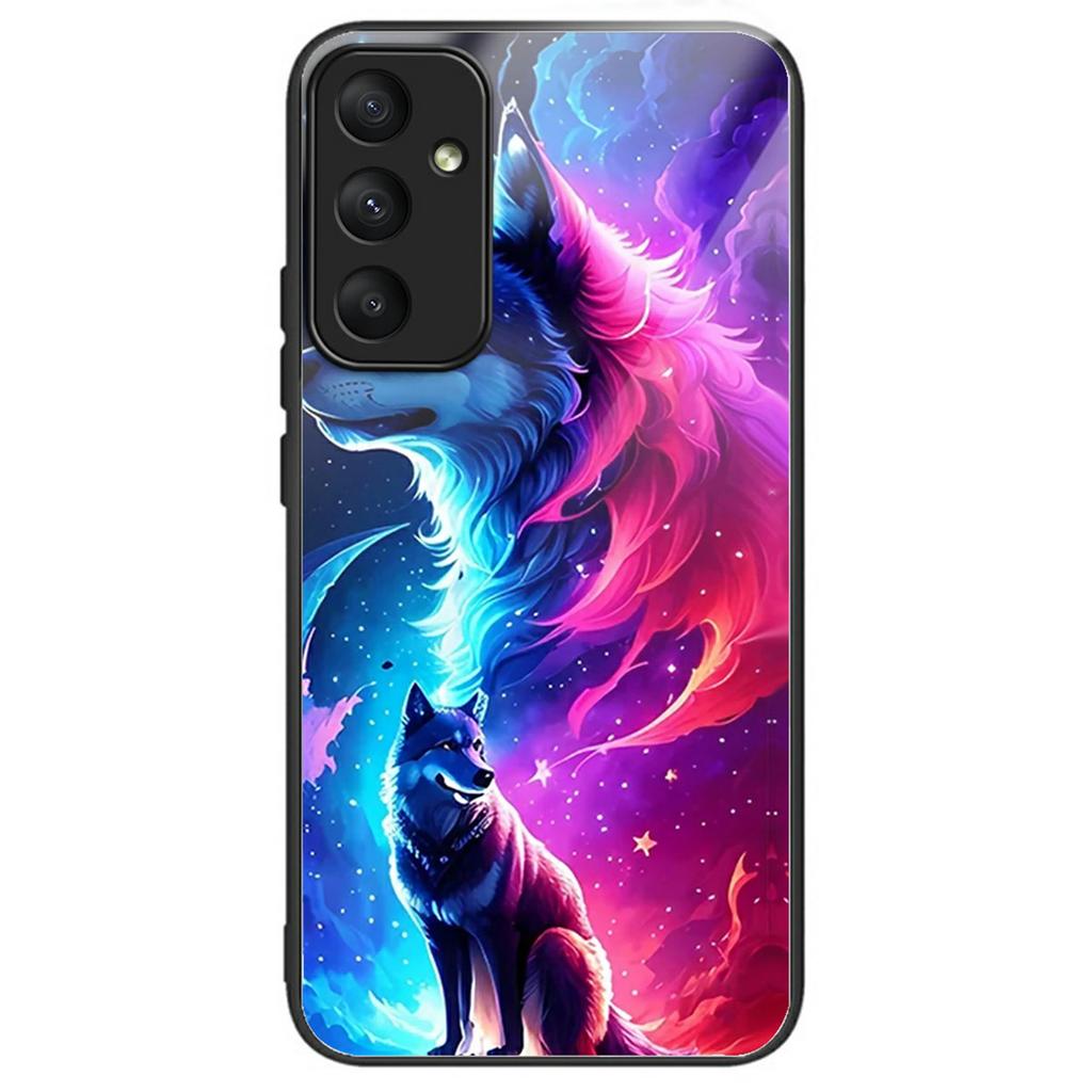 For Samsung Galaxy A36 5G Case Pattern Printing Tempered Glass TPU Drop-Proof Phone Cover