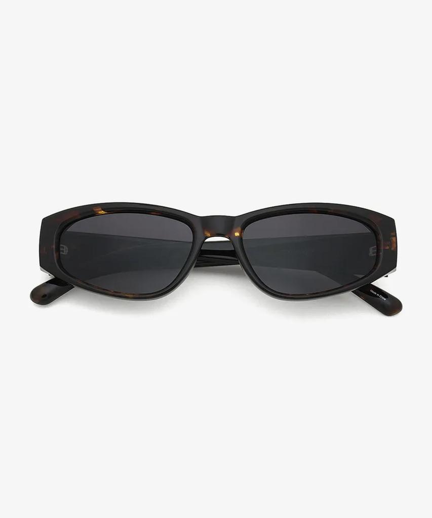 Seutailwokeu Dark Brown Tortoise Cat Eye Style Work Tr90-19 C22 Style Work Sunglasses