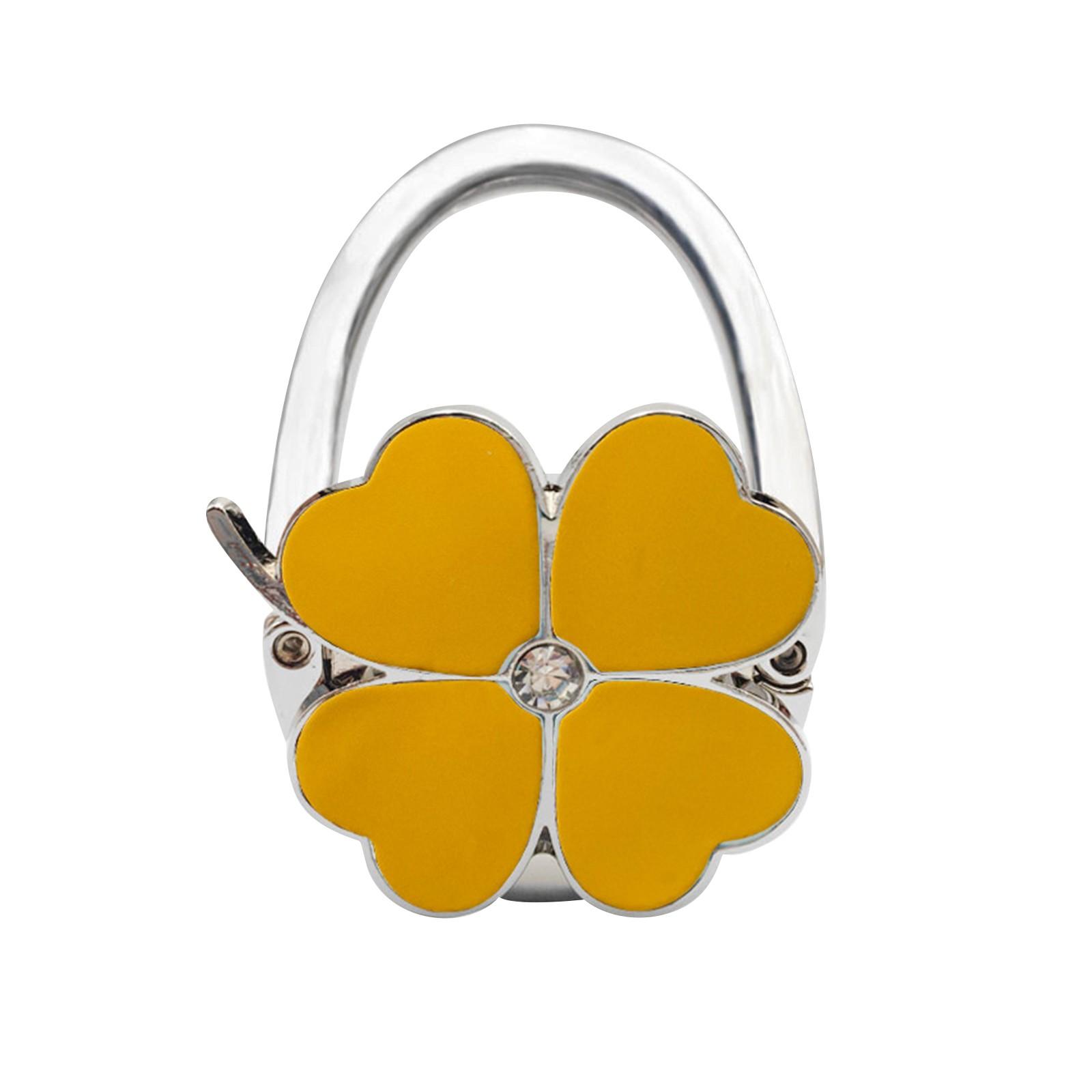 

Четырехлепестковый внешний крючок для сумки, складной портативный крючок, однотонный кожаный крючок для боковой сумки на стол, крючок для сумки One Size