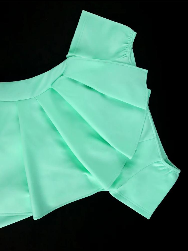 Elegant Women Off Shoulder Dress Slash Neck Package Hip Asymmetric Ruffle Design Perfect for Party Wedding