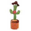 Singing Cactus, Dancing Cactus with Recording Function, Smooth Movements, LED Lights, Imitating Movement, Fun Toy for Kids, Plush Doll, 120 English
