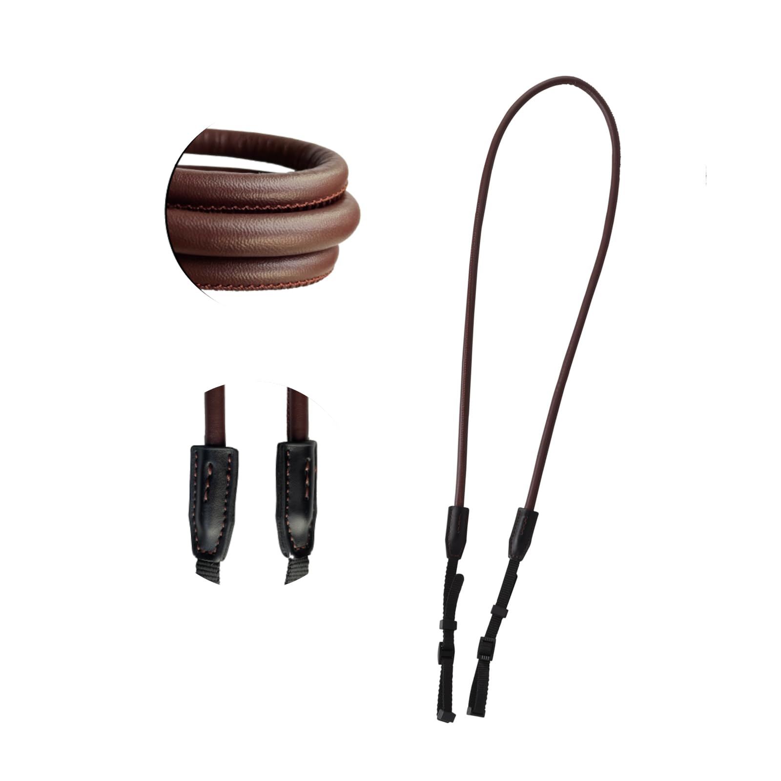 

Etsumi Camera Strap Rope Strap for SLR and Mirrorless Cameras, Genuine Leather Style, Neck Strap, Crossbody Strap, Adjustable Length, Brown, VE-6992