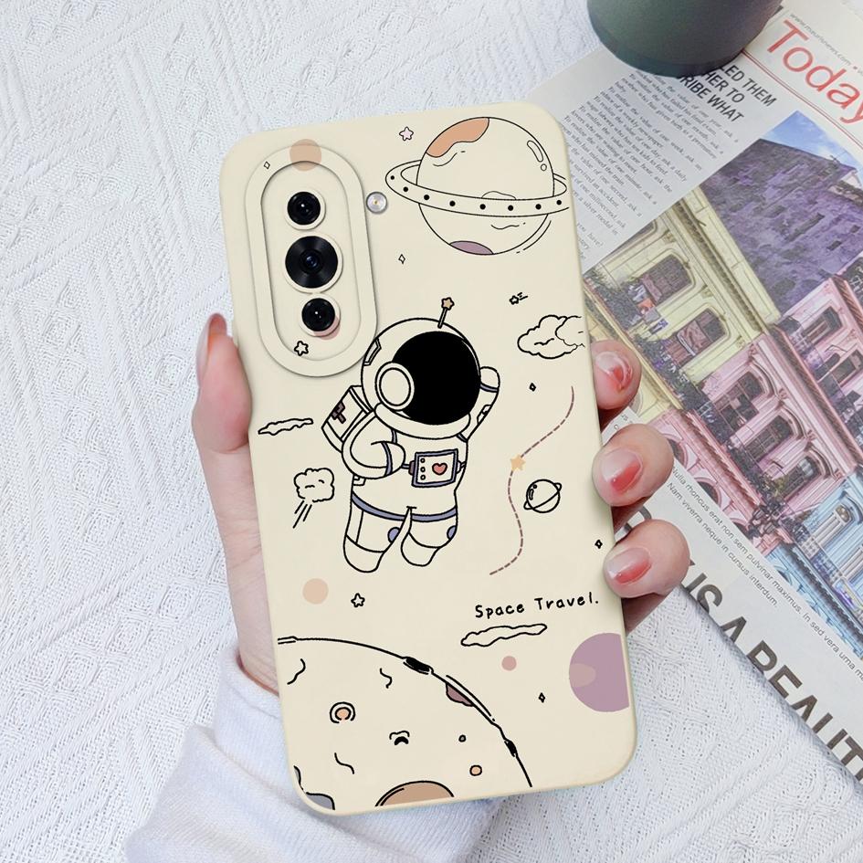 For Huawei Nova 8 8i 6 7 9 10 11 Pro P30 P40 Lite 4G 5G Case Cute Astronaut Liquid Soft Silicone Shockproof Cover Camera Protection For Huawei Bumper