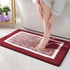 Tapete Absorvente Antiderrapante para os Pés Imitação Caxemira Tapete de Chão Tapete de Banheiro Tapete Doméstico de Porta Carpete