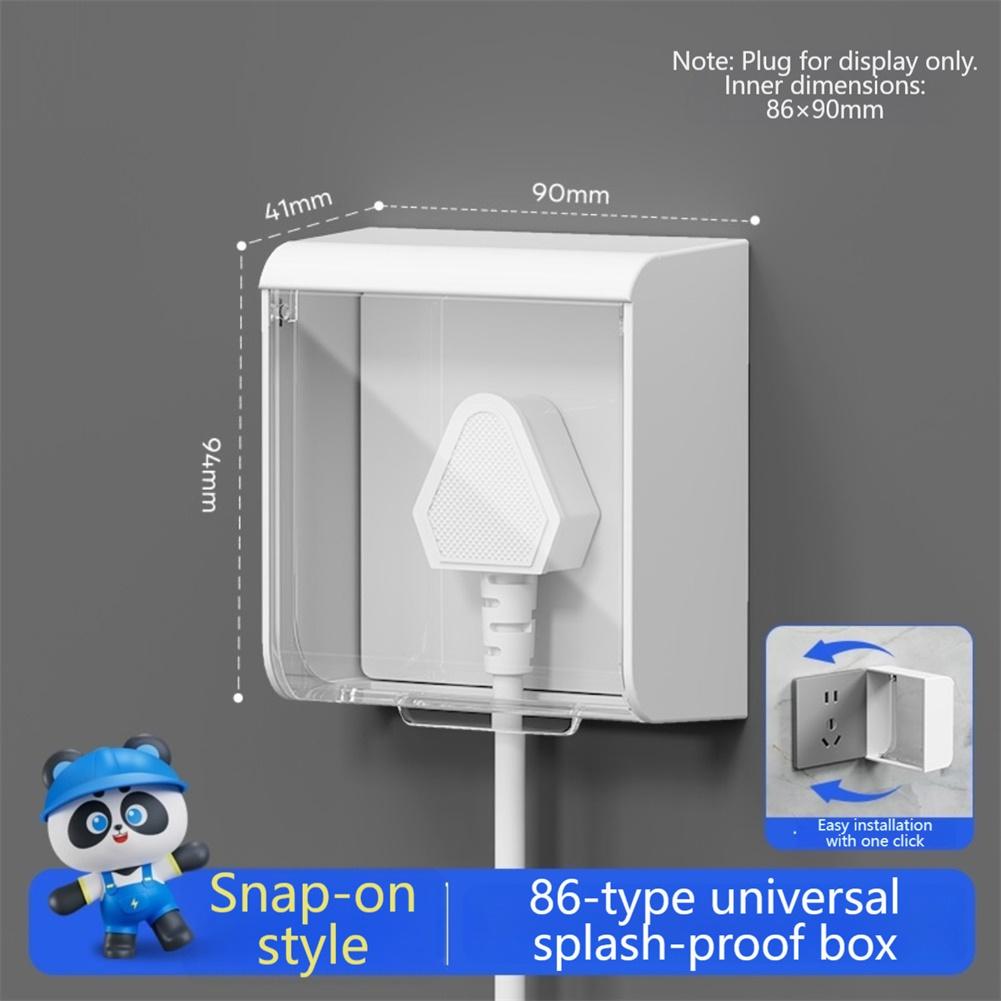 Bathroom GFCI Box Waterproof Outlet Fits 86-type Outlets Supports 2-prong Connectors Supports 3-prong Connectors