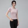 Damen formendes Rundhals-Kurzarm-Yoga & Fitness Top
