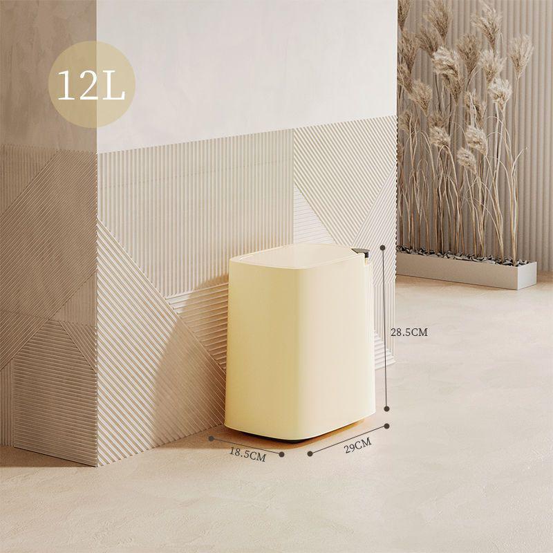 Light Luxury Pop-Up Lid Trash Can for Bathroom, Kitchen & Living Room - Large Capacity