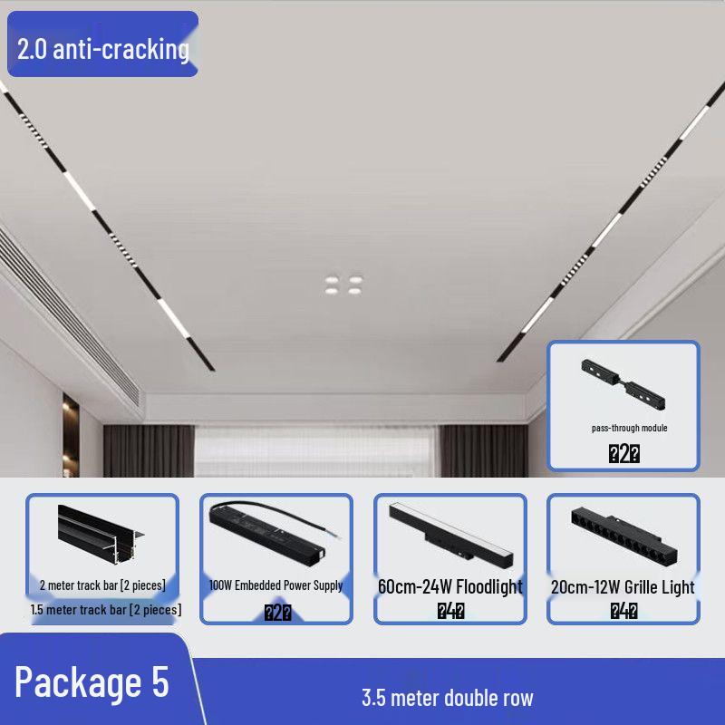 Shatterproof Magnetic Spotlight 2.0: Dual-Sided Energy-Efficient Aluminum Track Light for Living Rooms
