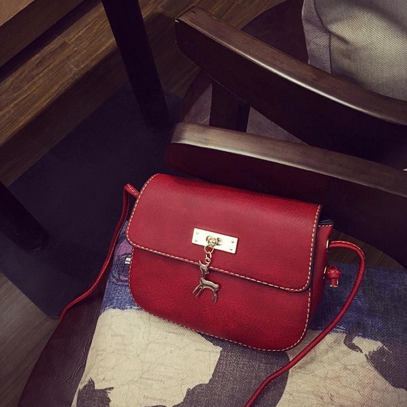 Fashion Ladies PU Leather Crossbody Bags Women Shoulder Straps Bags Simple Solid Color Flap Mini Square Bags Commuter Handbags