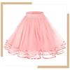 Women Petticoat Tutu Under Skirts Crinoline Three Layers Ribbon Gauze Tulle Skirt Vintage Bridal Slips Rockabilly