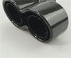 Universal H Style Pair 63mm Inlet 3D Glossy 100% Real Carbon Fiber Car SUV Conjoined Dual Exhaust Pipe Tail Muffler Tip