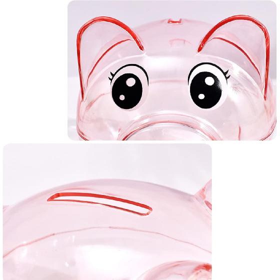 Piggy Bank, Plastic Money Bank, Transparent Money Jar, Coin Bank for Girls and Boys, Gifts for Birthday, Easter, Christmas, Baby Shower
