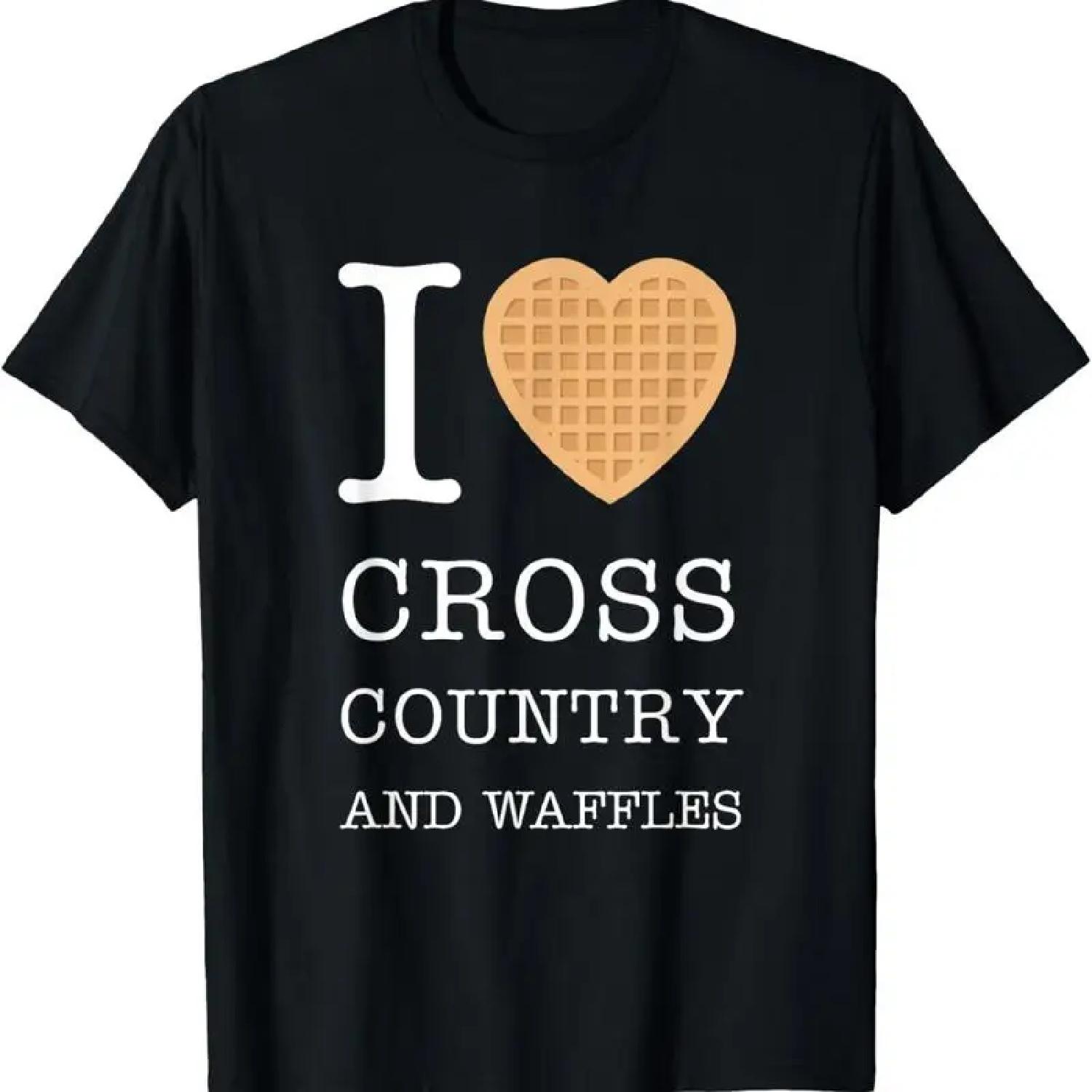

I Love Cross Country And Waffles T Shirt XXXXXL різнокольоровий