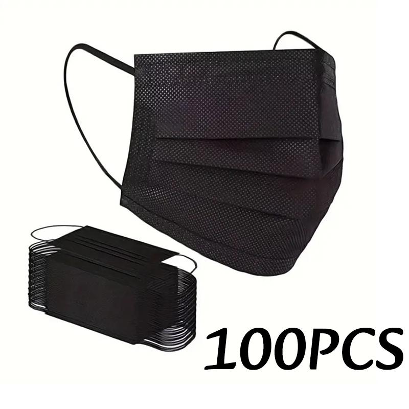 50-200pc Disposable Face Masks 3-Layer Breathable Anti-Dust Protective Masks Daily Travel Work Use Mask Facial Care Accessory