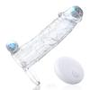 Penis Sleeve Silicone Vibrating Men Wireless Remote Control Penis Vibrator Sleeve Penis Enlargement Condoms Ten Frequency Simula