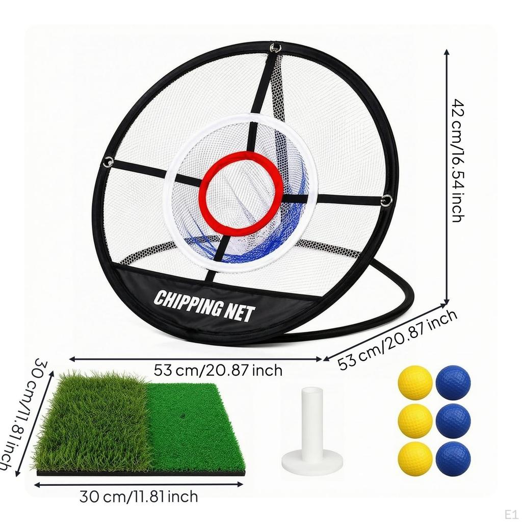 Golf Chipping Net with Target Portable Pocket Foldable Practice Tool for