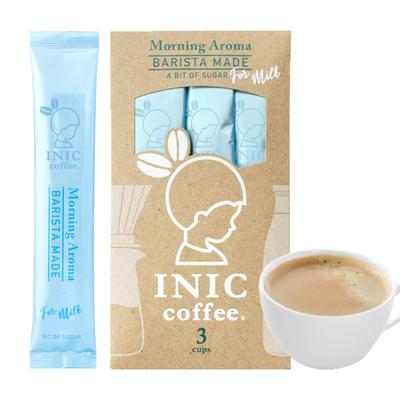 INIC Coffee Morning Aroma Barista-Made Sticks (3 Sticks) [Premium Caffe Latte] [Subtle Sweetness of Brown Sugar] [The Peak of Powdered Coffee] [Taste
